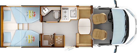 Piantina versione giorno RAPIDO C66